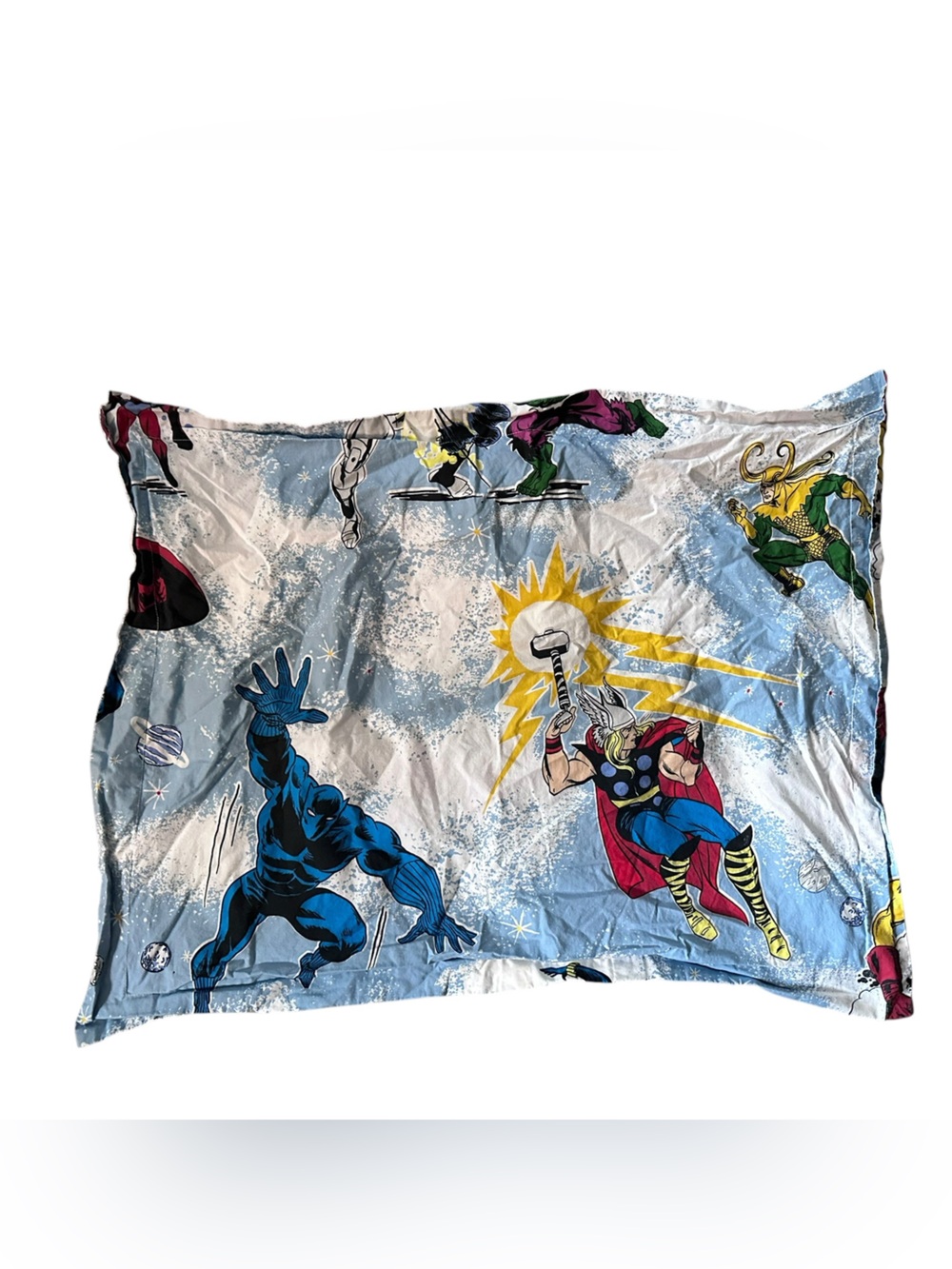 Pottery Barn Kids Marvel Heroes Glow-in-the-Dark Pillow Case Thor Cotton